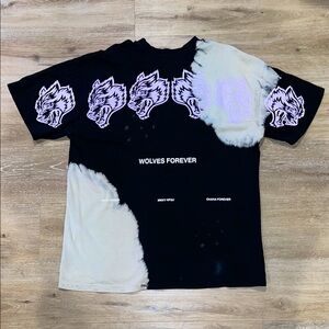 Darc Sport Black and Cream Wolf Graphic Tee